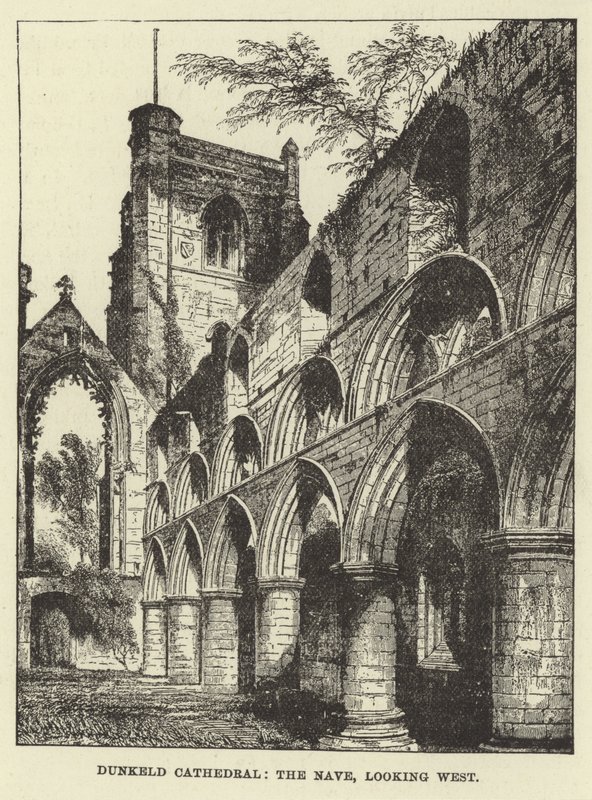 Cathédrale de Dunkeld, la Nef, vue vers l