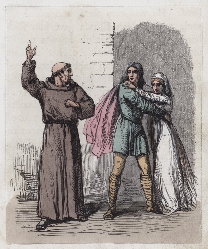 Dunstan réprimandant Edwy et Elgiva - English School