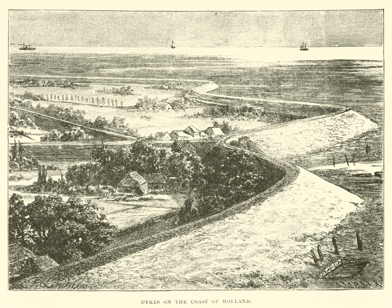 Dykes sur la côte hollandaise - English School