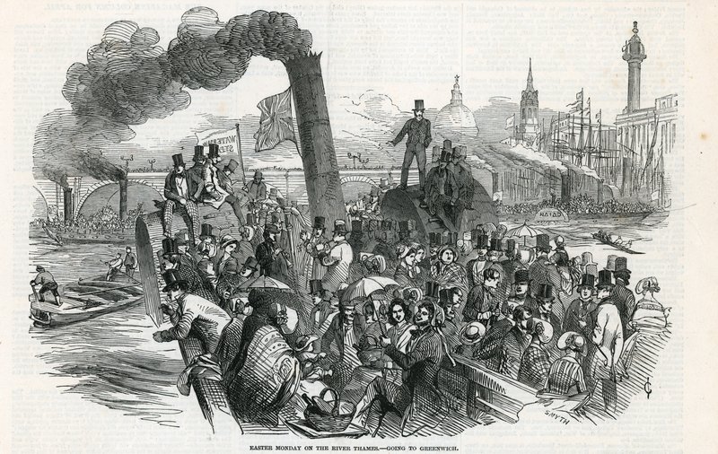 Lundi de Pâques sur la Tamise - en route pour Greenwich - English School