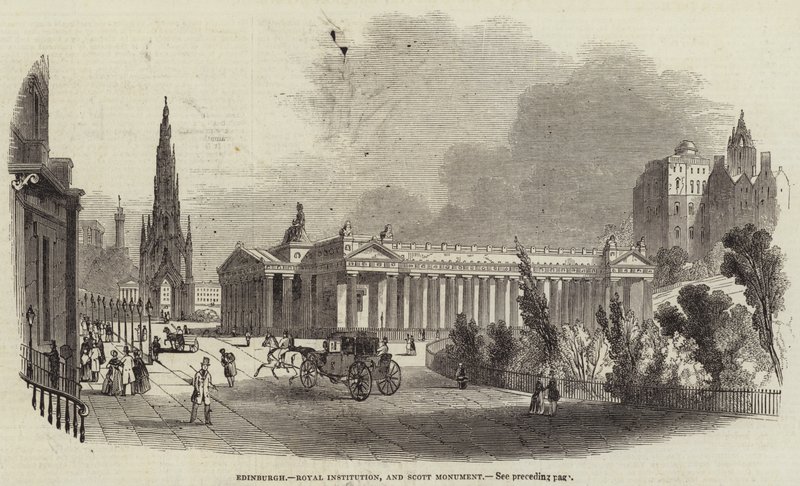 Édimbourg, Royal Institution, et Scott Monument - English School
