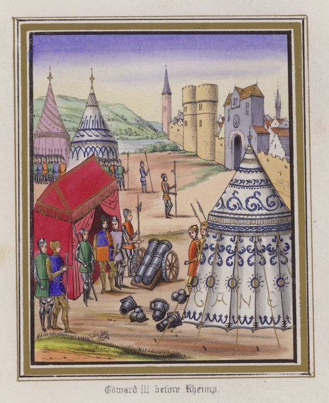 Édouard III devant Reims - English School