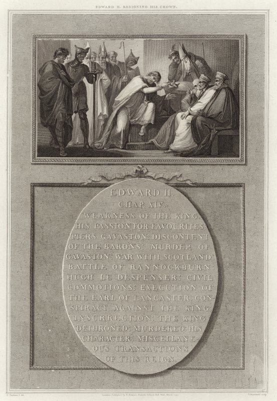 Édouard II abdiquant sa couronne - English School