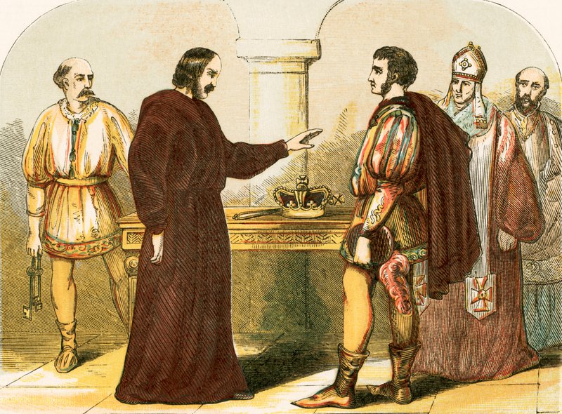 Édouard II renonçant à sa royauté - English School