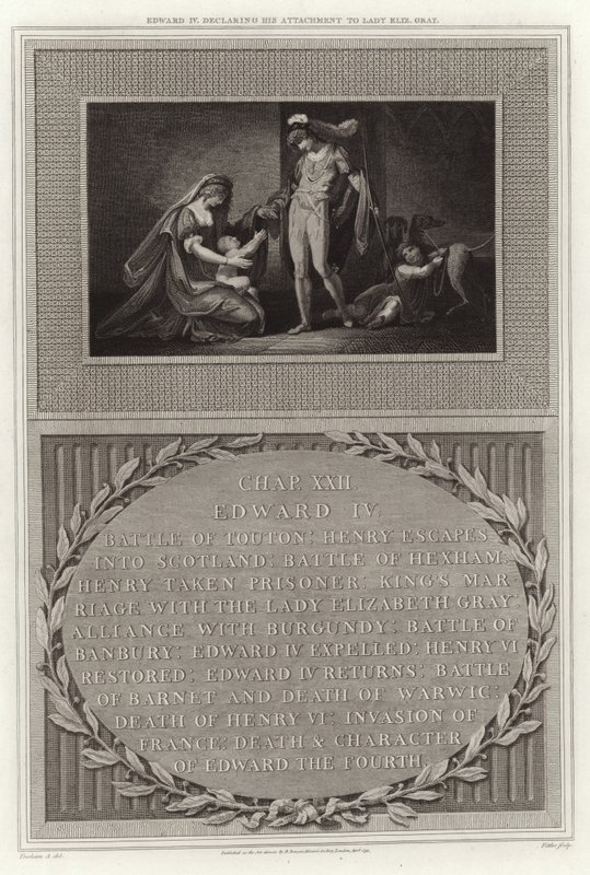 Édouard IV déclarant son attachement à Lady Elizabeth Gray - English School