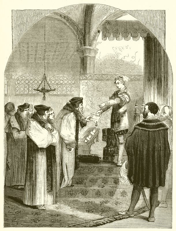Édouard VI présentant le mandat d