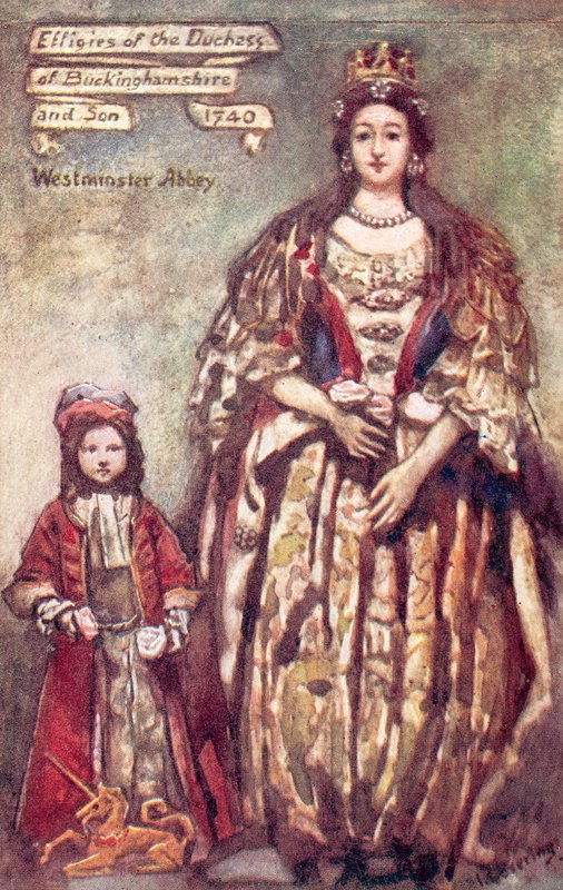 Effigies de la duchesse de Buckingham et de son fils à l