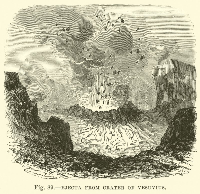 Éjecta du cratère du Vésuve - English School