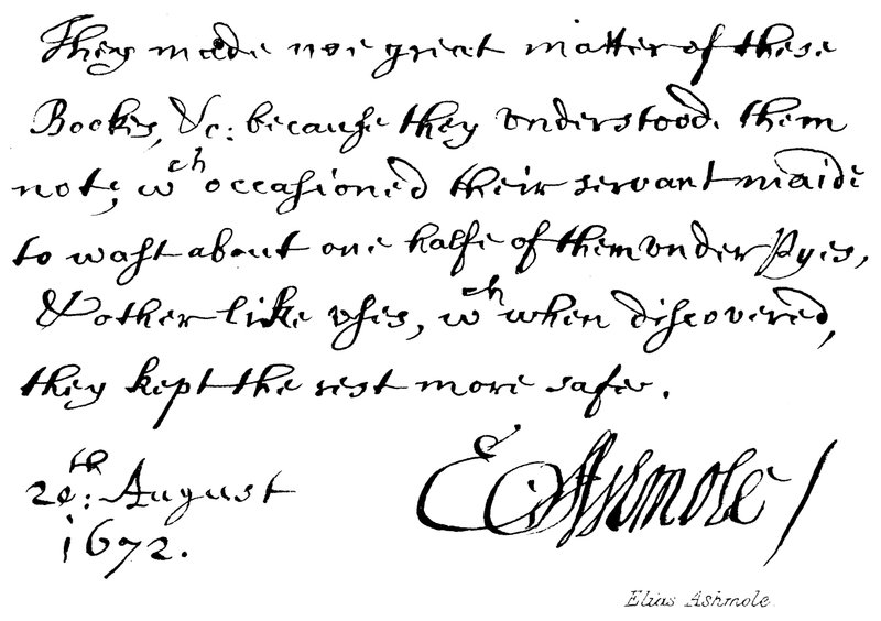 Elias Ashmole - English School