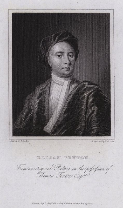 Elijah Fenton, poète, biographe et traducteur anglais - English School