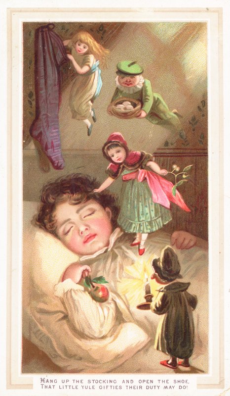 Lutins livrant des cadeaux de Noël - English School