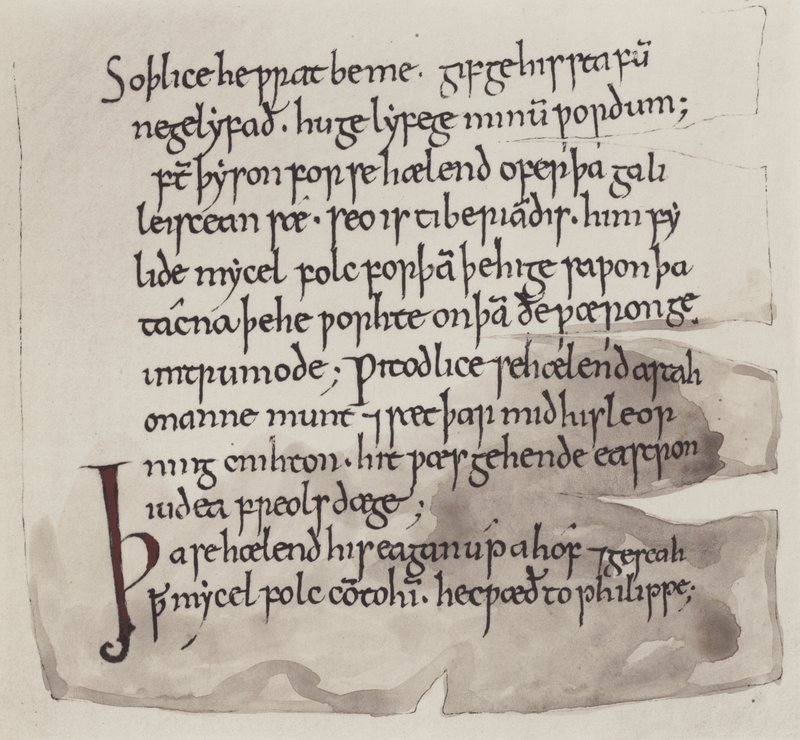 Anglais, anglo-saxon (litho) - English School