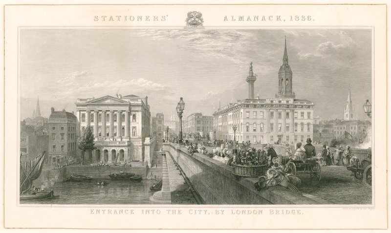 Entrée dans la ville, par le pont de Londres - English School