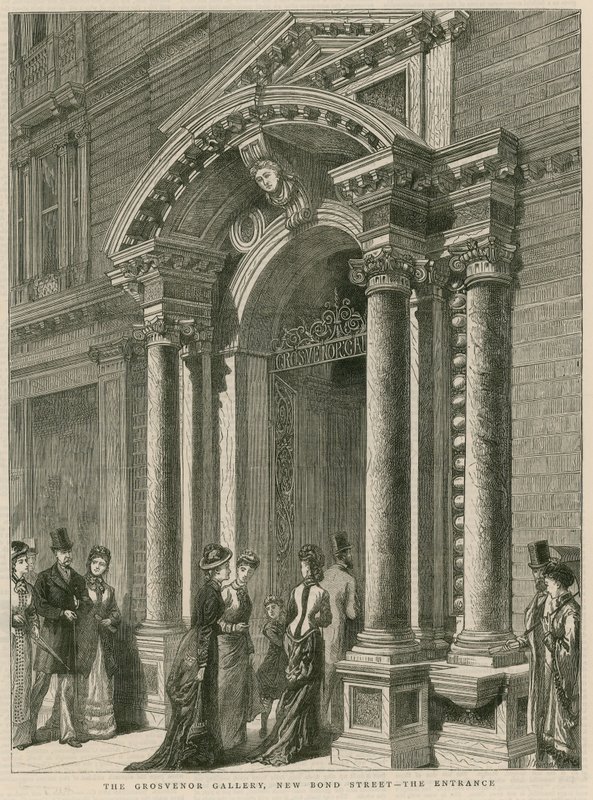 Entrée de la Galerie Grosvenor, New Bond Street, Londres - English School