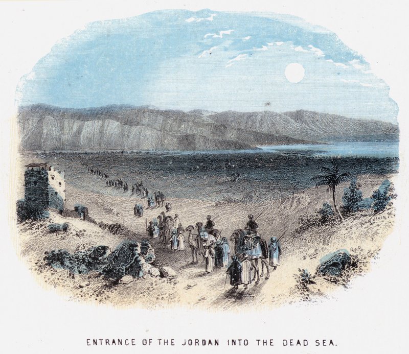 Entrée du Jourdain dans la mer Morte - English School