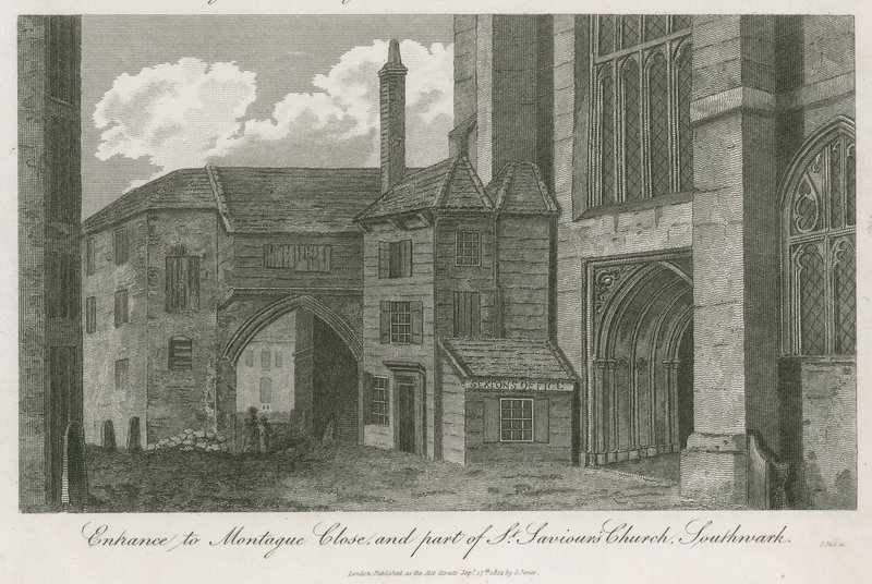 Entrée de Montague Close et partie de l