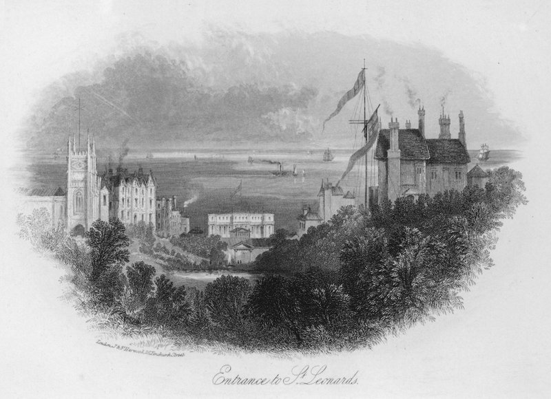 Entrée de St Leonards (gravure) - English School