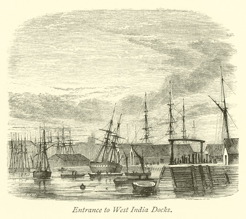 Entrée des Docks des Indes occidentales - English School