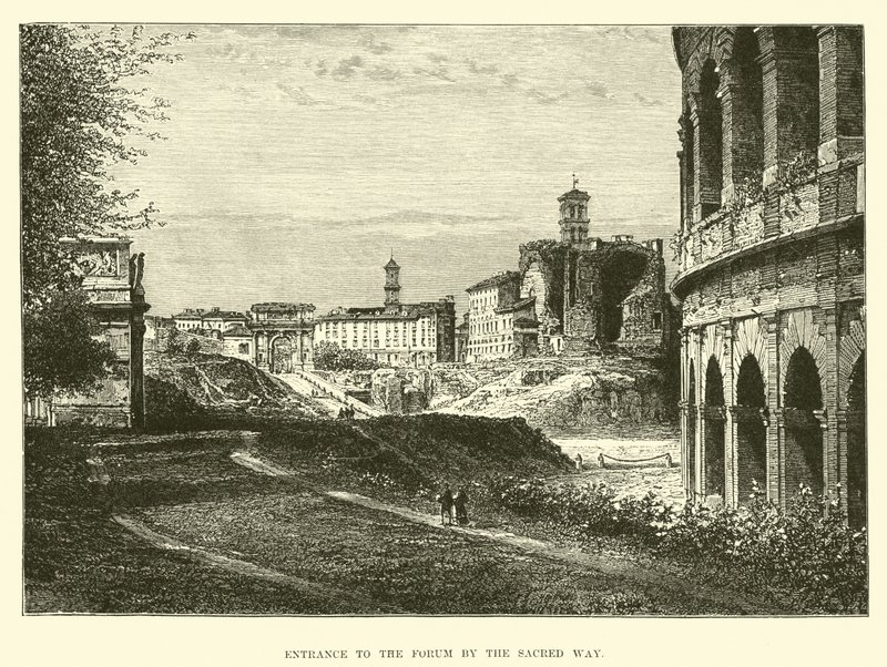 Entrée du Forum par la Voie Sacrée - English School