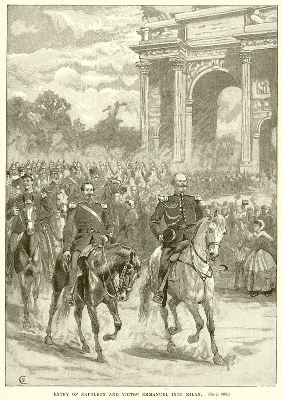 Entrée de Napoléon et Victor Emmanuel à Milan - English School
