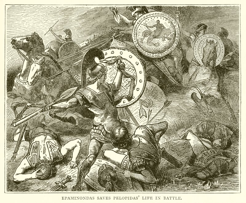 Épaminondas sauve la vie de Pélopidas au combat - English School