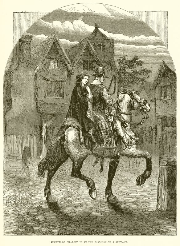 Fuite de Charles II déguisé en serviteur - English School