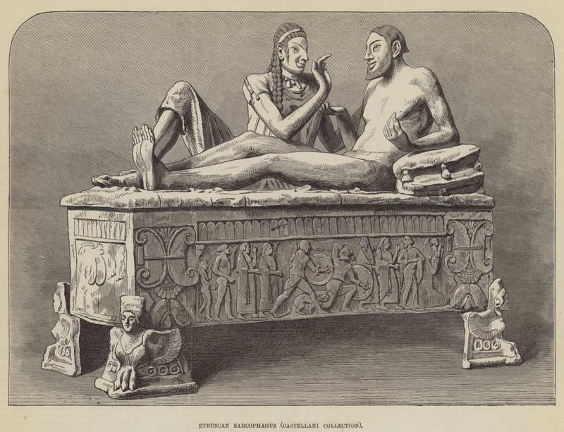 Sarcophage étrusque, collection Castellani - English School