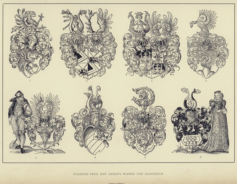Exemples du Wappen und Stammbuch de Jost Amman - English School