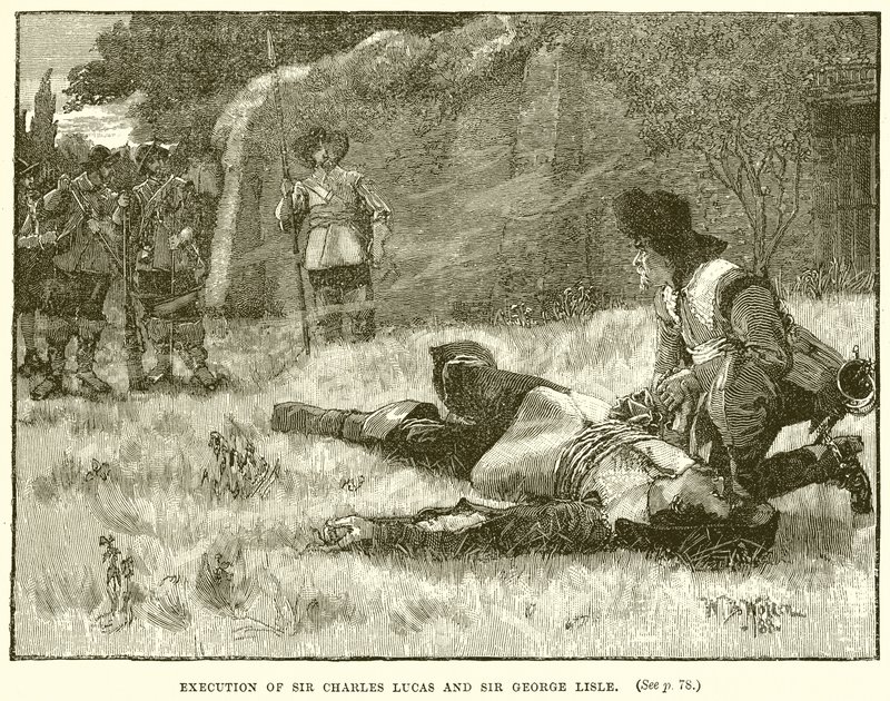 Exécution de Sir Charles Lucas et Sir George Lisle - English School