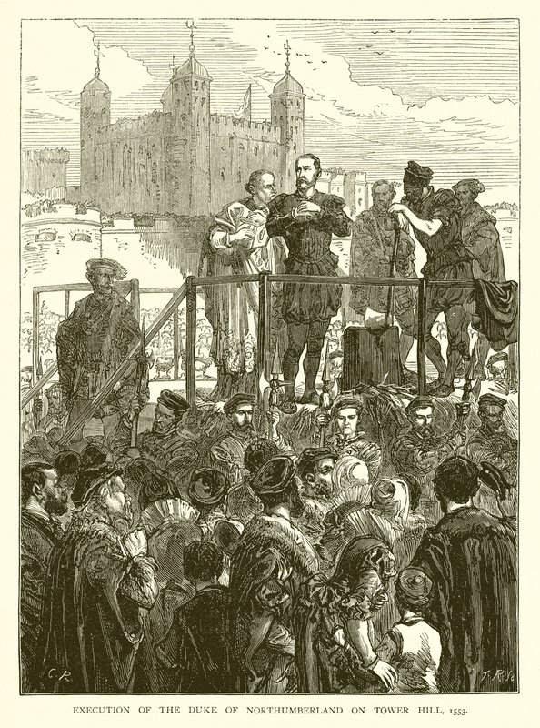 Exécution du duc de Northumberland à Tower Hill, 1553 - English School