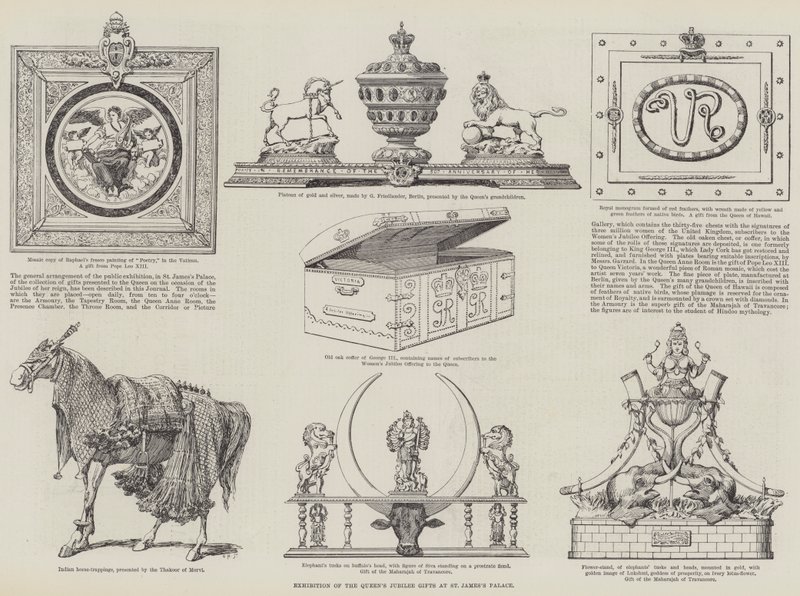 Exposition des Cadeaux du Jubilé de la Reine au Palais de St James - English School
