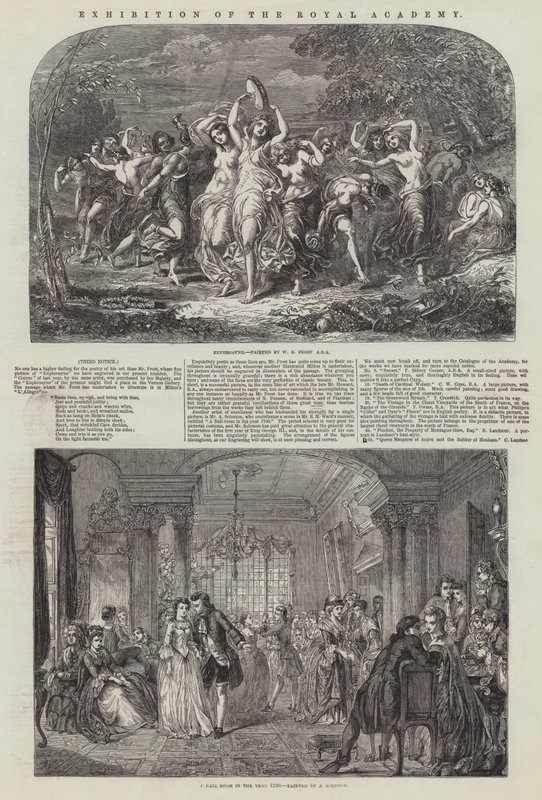Exposition de la Royal Academy (gravure) - English School