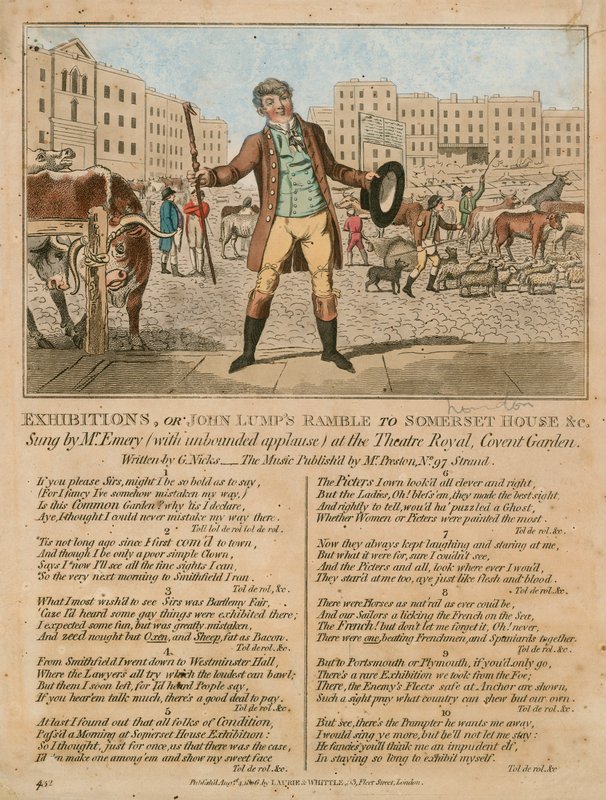 Expositions, ou la promenade de John Lump à Somerset House, etc. - English School
