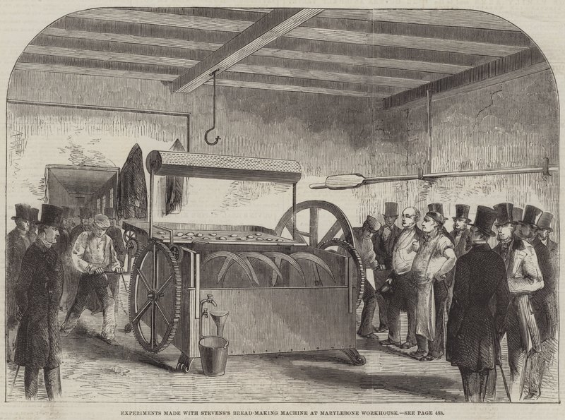 Expériences faites avec la machine à pain de Stevens à l