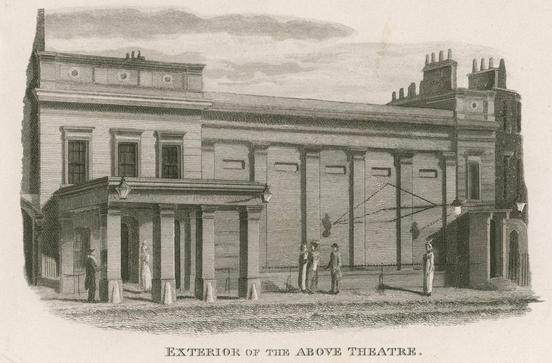 Extérieur du Théâtre Regency, Tottenham Street, Tottenham Court Road, Londres - English School