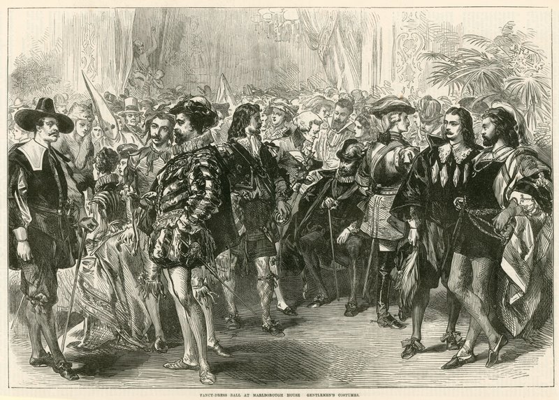 Bal costumé à Marlborough House - Costumes des hommes - English School