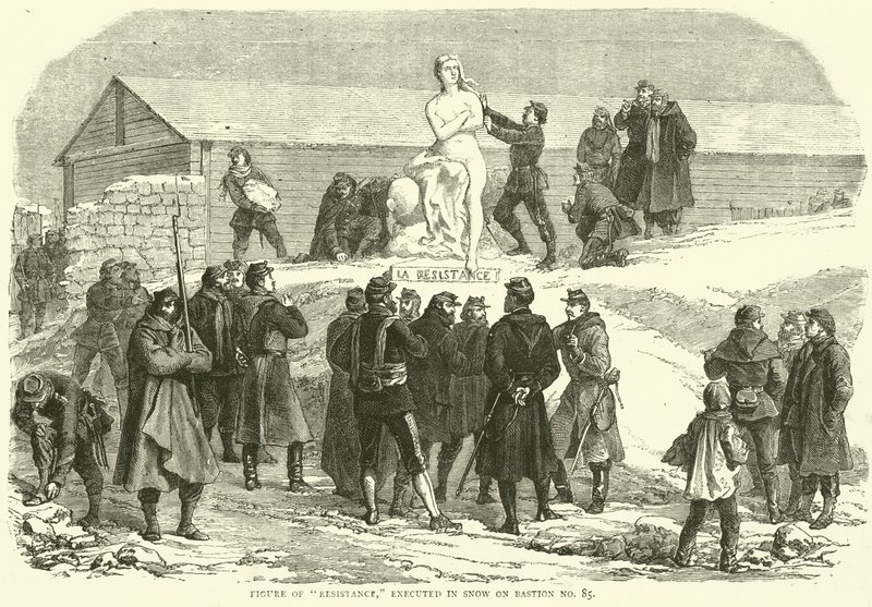 Figure de résistance, exécutée en neige sur le bastion n° 85, décembre 1870 - English School