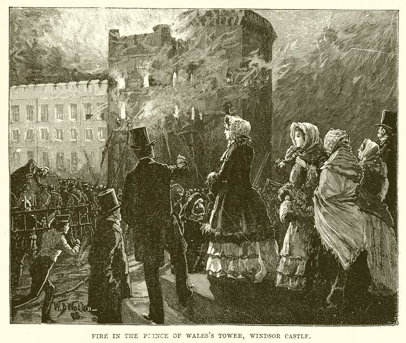 Incendie dans la Tour du Prince de Galles, Château de Windsor - English School