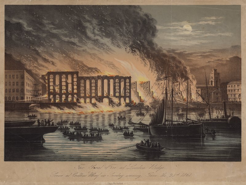 Incendie près du pont de Londres - English School