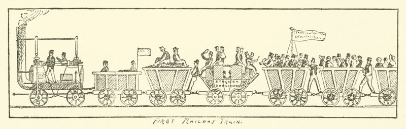 Premier train (gravure) - English School