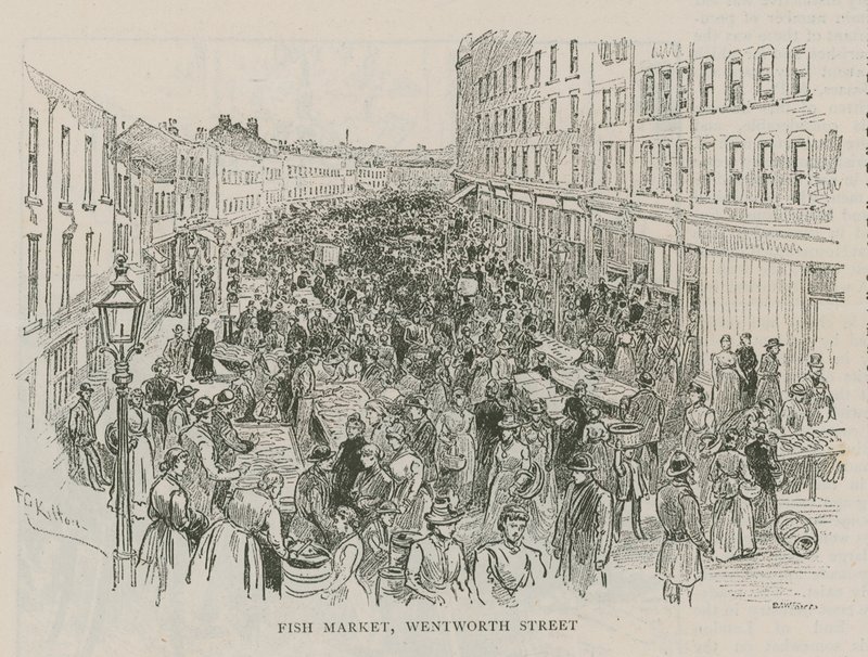 Marché aux poissons, Wentworth Street, Londres - English School