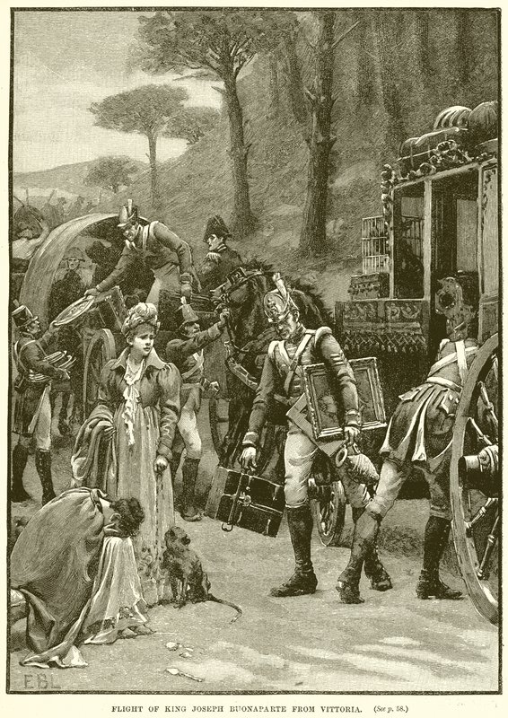 Fuite du roi Joseph Bonaparte de Vittoria - English School