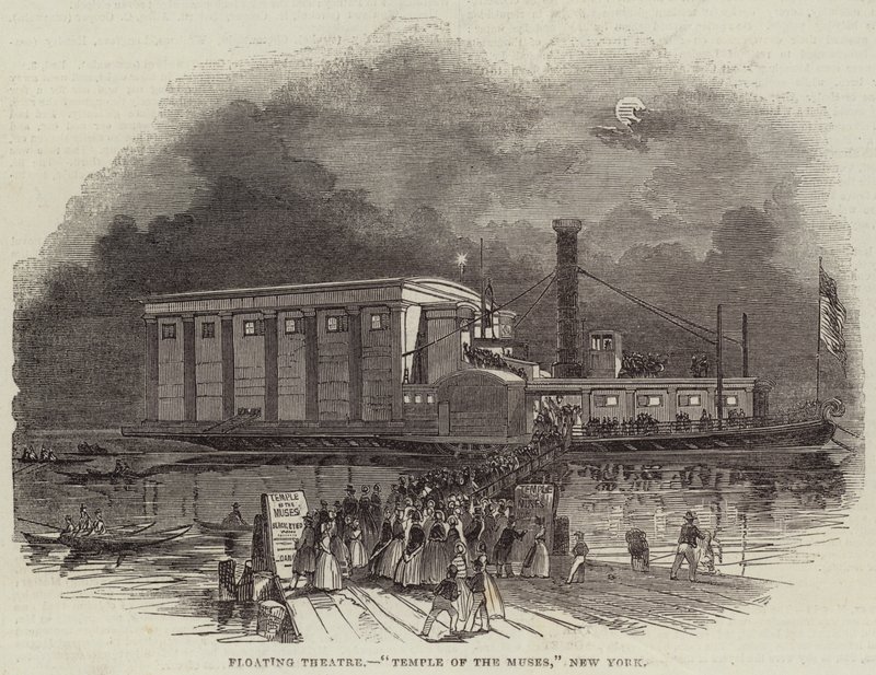 Théâtre flottant, "Temple des Muses," New York - English School