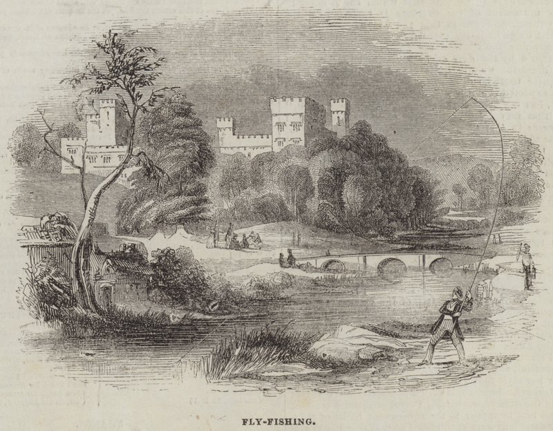 Pêche à la mouche (gravure) - English School