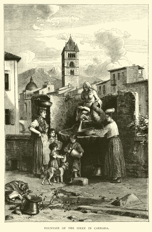 Fontaine de la Sirène à Carrara - English School