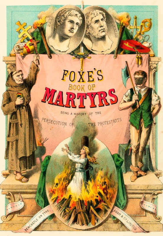 Livre des martyrs de Foxe : Page de titre - English School