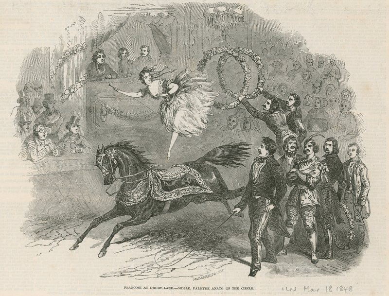 Franconi à Drury Lane - Mlle Palmyre Anato dans le cercle - English School