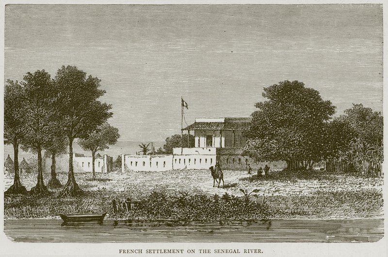 Colonisation française sur le fleuve Sénégal, illustration de Voyages Illustrés, c.1880 - English School