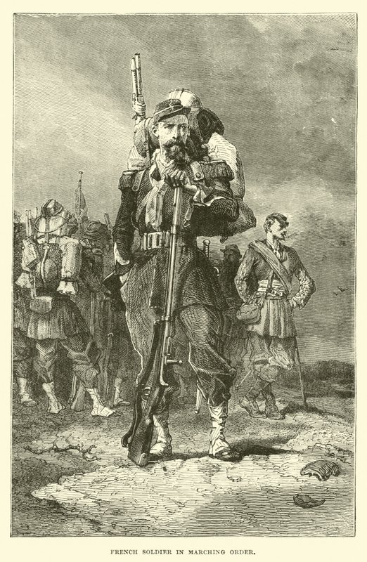 Soldat français en ordre de marche - English School