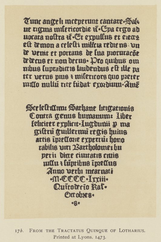 Du Tractatus Quinque de Lotharius, imprimé à Lyon - English School